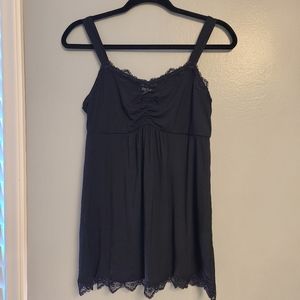 Soma Black Cool Nights Lace Hem Cami Size M NWT